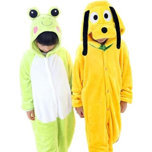 Kids Carton Animal Dog Onesies Pajamas Boys Girls Costume Frog Onesies Pyjamas Kids Cosplay Pijamas Children Sleepwear