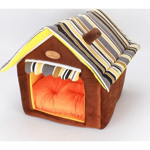 Pet cat litter closed house villa detachable and washable cat sleeping bag kennel small dog teddy cat supplies