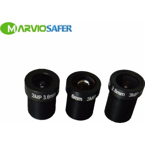 Marviosafer 3MP M12 Interface 2.8 / 3.6 / 6 mm Optional Fixed Lens for HD CCTV Camera, Great Quality