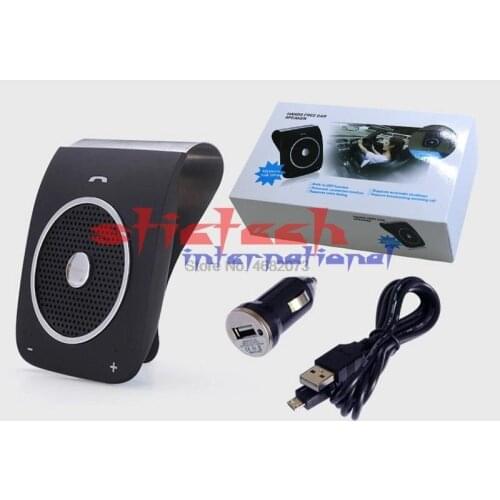 By dhl or ems 5pcs Bluetooth Car Kit Handsfree Sunvisor Wireless Car Bluetooth Speaker Bluetooth V4.0 Support Voice Hifi Stereo