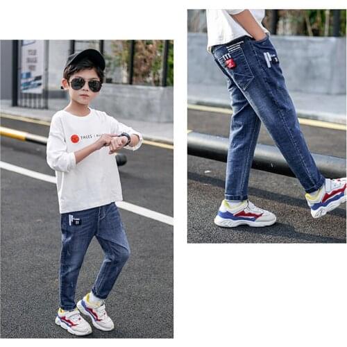 Jeans Boys Summer Casual Denim Trousers New Fashion Jeans Children Costume Pants Clothing For Teenager Boys 5-13 Years Old
