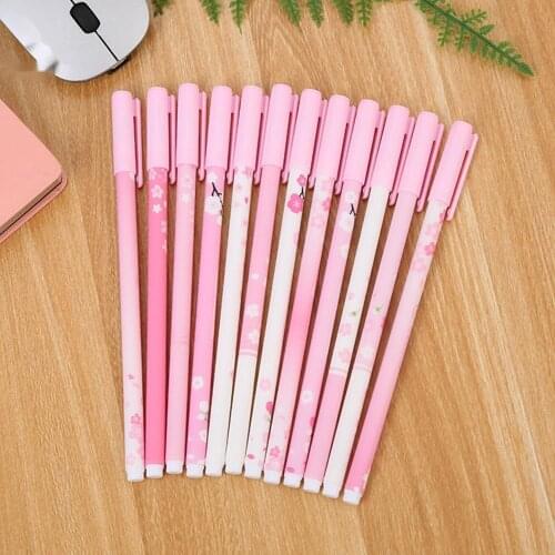 Ellen Brook 1 PCS Stationery Cute Pink Girl Flower Gel Pen School Office Kawaii Supplies Creative Gift Pens