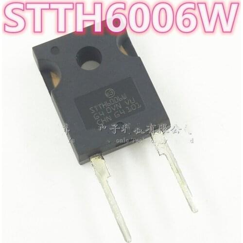 Good quality STTH6006W STTH6006 6006W 6006 TO-247 fast recovery diode 60A600V Free shipping
