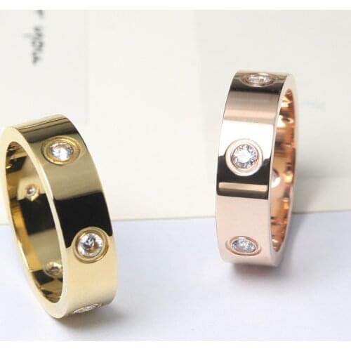 2020 Cross Stainless Steel Zircon Ring With Stone For Woman Girl For Men Couple Ring Wedding Ring