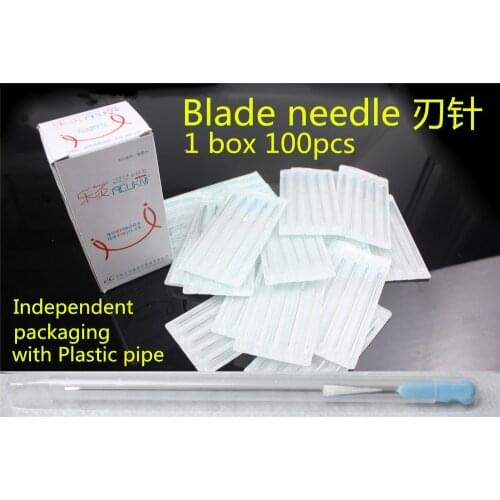 Medical with Plastic pipe sterile Blade needle acupoint Acupuncture needle Flat scalp acupuncture ultra-fine Small needle knife