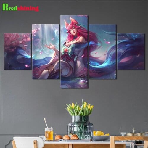 5 piece diamond embroidery Spirit Blossom Anime girl 5 d diamond painting full drill crystal 3d puzzle mosaic cross stitch N1818