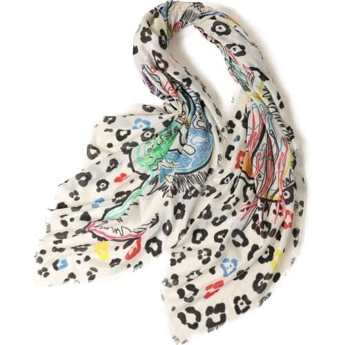 New ceative print pure goat cashmere women classic square scarf shawl pashmina 140x140cm 7colors retail wholesale