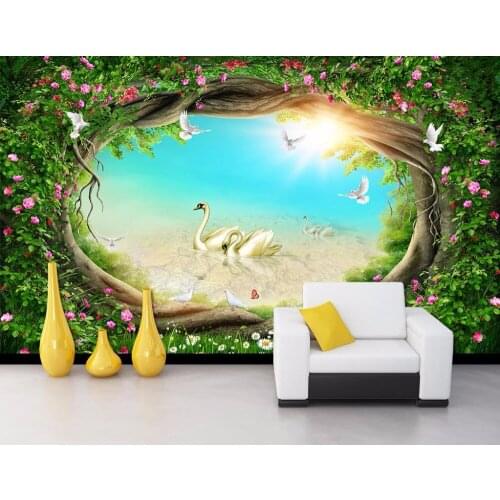 Custom 3d wallpapers Living room bedroom Fairytale Forest 3 d wallpaper for walls TV background wall painting