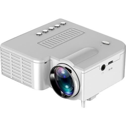UC28C Projector Mini Portable Projector Home LED Childrens Mobile Phone Projector Supports 1080P White