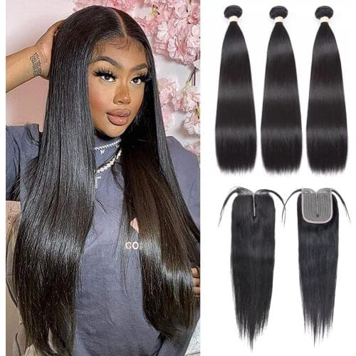 Sapphire 2x4 Straight Lace Closure Pre Plucked With Baby Hair Brazilian Remy Hair 4X4 Swiss Lace Closure In Stock Bleached Knots