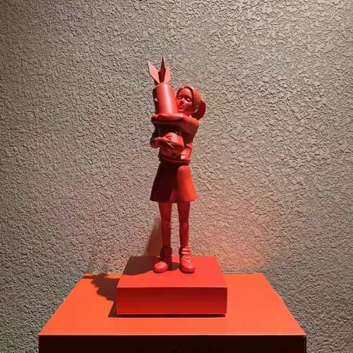 Nordic Art Resin Balloon Girl Crafts Ornaments Home Bedroom Shop Office Sculpture Furnishings Modern Home Decoration Accessories