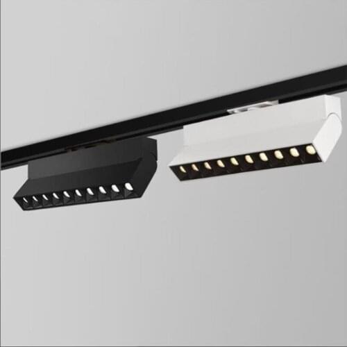 Dimmable 20W LED Spotlight 2 Wires LED Track Light Recessed Ceiling Lamp Floodlight White Black Body Shop Stores Indoor Lighting