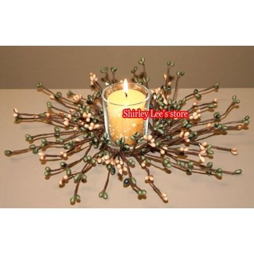 We have any size, any color,any design) (72pcs/lot) 2.25"Vintage Garden Mini Pip Berry Candle Ring, *FREE SHIPPING