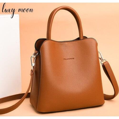 Womens Soft Leather Handbag New 2020 Autumn And Winter Shoulder Messenger Bag Luxury Design Large Capacity Totes Bags ZD1837