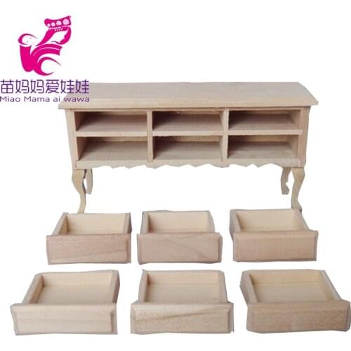 1/12 Doll house mini book room living room furniture accessories bookcase display European style cabinet with windows