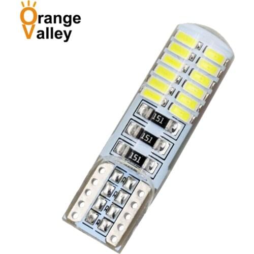 1PCS Hot Sale T10 194 168 W5W 24 SMD LED 3014 Car Auto Clearance Lights Reading Light Dome lamp Bulb DC 12V