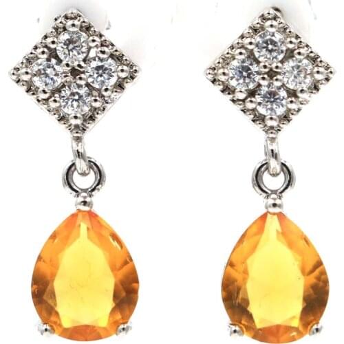 39x13mm Popular Style Silver High Quality Silver Earrings For Girls Created London Blue Topaz Zircon Daily Wear Silver Jewelry