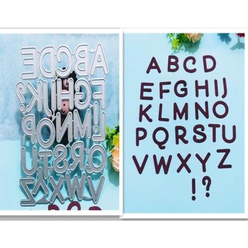 26 capital letters, Metal Cutting Dies for DIY Scrapbooking Album Paper Cards Decorative Crafts Embossing Die Cuts