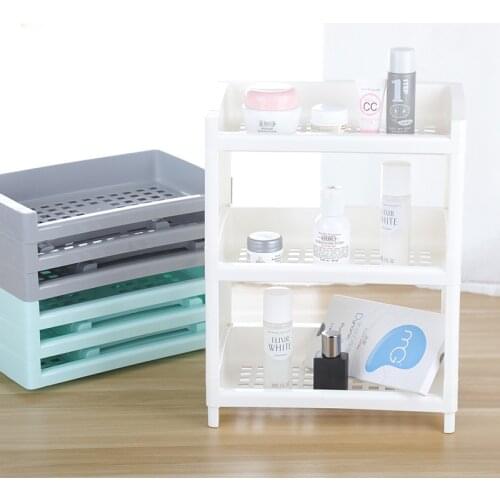 3 Layers Desktop Simple Shelf Multi-layer Office Storage Box Desk Organizer Bathroom Sundries Cosmetic Stationery Storage Rack
