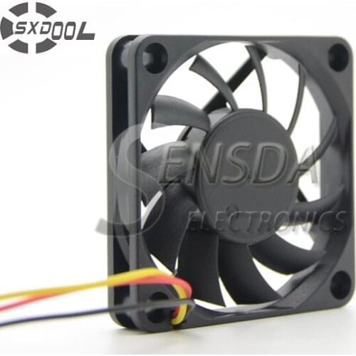 SXDOOL SD6010BLM 6010 6cm 60mm 60*60*10 mm Dual Ball DC 12V 0.18A 3 wire lead 3 pin computer case cooling fan