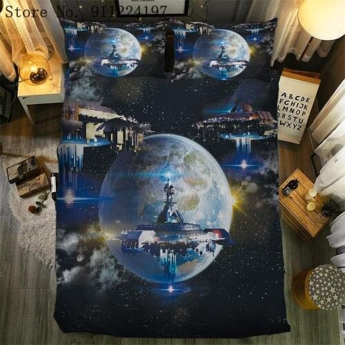3D Printed Adult Quilt Cover Science Fiction Bed Sets Queen King Size Comforter Bedding Set Space Duvet Cover Home Textile