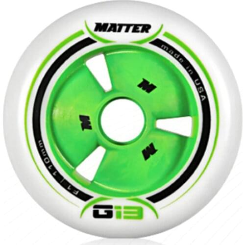 8 Piece Professional Matter G13 Speed Inline Skate Wheels Skating Wheel F1 110mm Racing Competition Tires High Elasticity