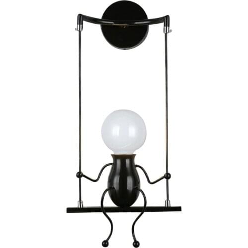 American Retro Wall Lamp Bar Corridor Restaurant Wall Lamp Creative Swing Personality Wrought Iron Corridor Antique Lamps