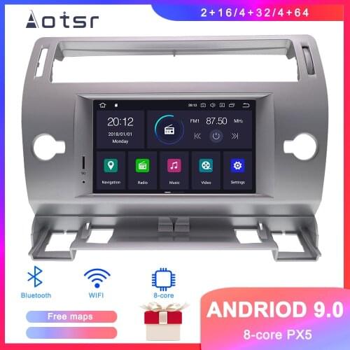 DSP Android 9.1 Car GPS Navigation DVD Player For Citroen C4 C-Quatre Triumph 2005-2011Car Auto Stereo Multimedia Player HeadUni