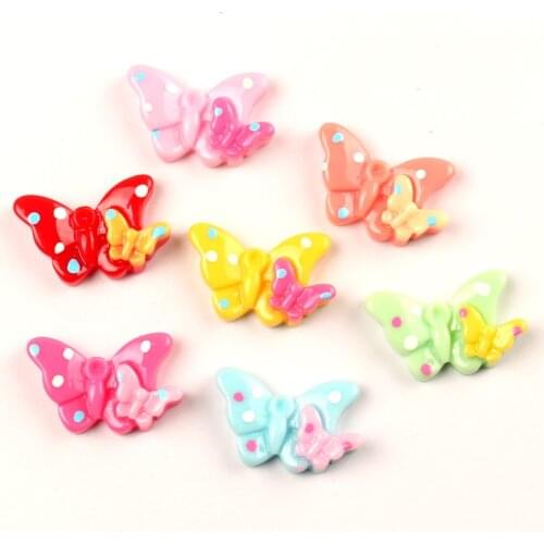 50pcs Mixed Resin Butterfly Flatback Cabochon Jewelry Findings Scrapbooking For Jewelry Making Charms Pendants Accessories