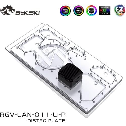 Bykski Distro Plate for LianLi O11 Mini Chassis RGB Reservoir RGV-LAN-O11-LI-P