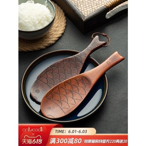 Household wooden rice spoon rice spoon Japanese kitchen rice cooker non-stick shovel fish shaped rice spatula