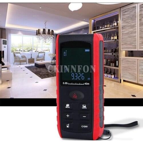 DHL 10PCS Portable 40m High Precision 2mm Digital Laser Rangefinder Handheld Laser Digital Distance Meter