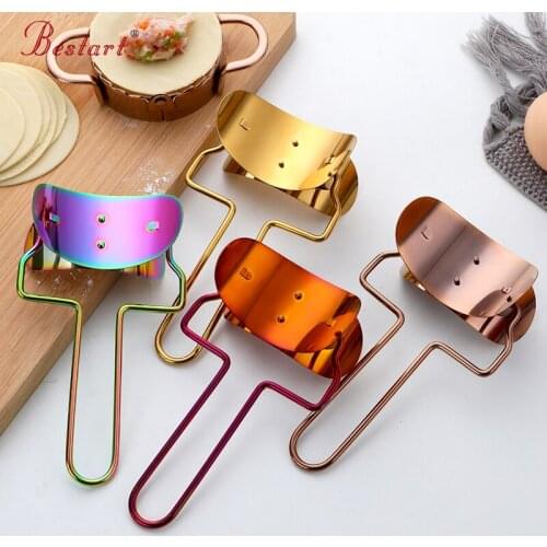 1 Pcs Dumpling Mould Stainless Steel Dumpling Wraper Mould Circle Roller Dumpling Maker Pizza Pastry Cutters Cooking Tools