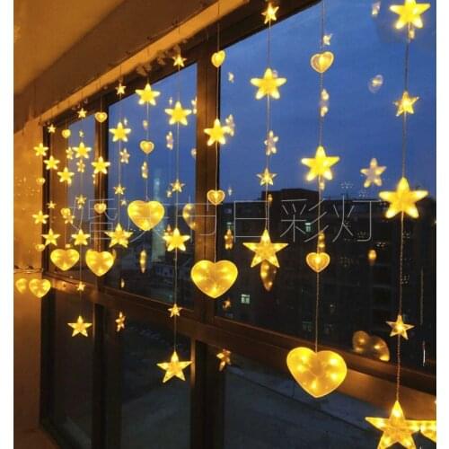 Fairy Lights Curtain Lights Christmas Decorations for Home Outdoor Led Curtain Lights Lampki Led Dekoracje String Lights BE50DC