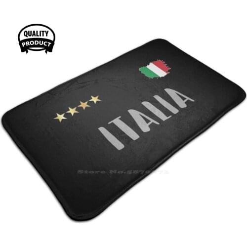 Italy Soccer Football Fan Shirt Heart Soft Foot Pad Room Goods Rug Carpet Italy National Team Italy Flag Italy Emblem My