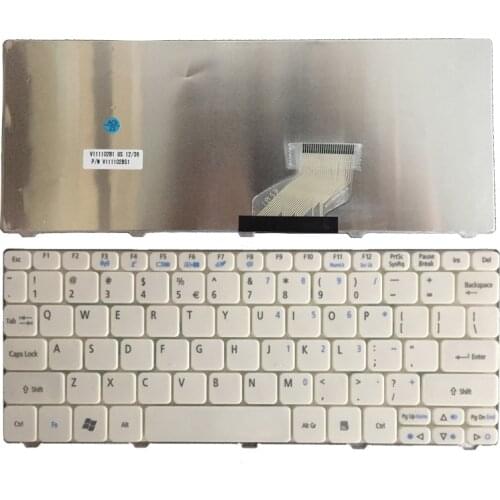 US keyboard for Acer Aspire One 521 522 533 D255 D255E D257 D260 D270 AO521 532H AO532 NAV50 ZE6 ZH9 White Laptop Keyboard
