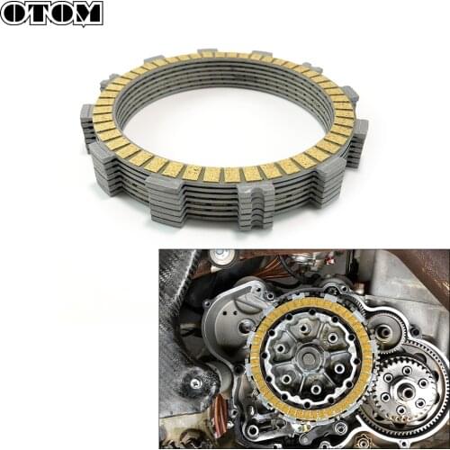 OTOM Motorcycle Clutch Friction Disc Plates Kit 111mm Fibrous Of Paper Composite Disks For KTM SX 450 KTM520 KTM525 Accessories