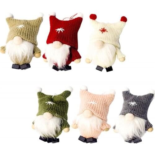 24 pcs Christmas Pendant Swedish Santa Wool Cute Gnome Doll Christmas Doll Pendant Creative Christmas Tree Decoration Navidad