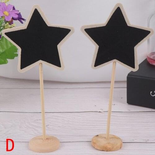 Mini Small Wooden Chalk Blackboard Wedding Kitchen Restaurant Signs Chalkboard Writing Notice Message Paint Wood Board D Style