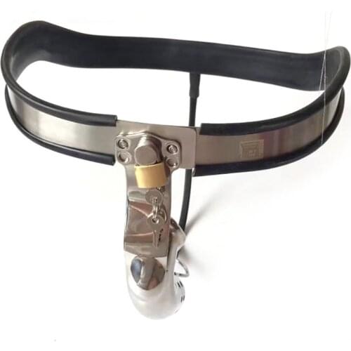 Stainless Steel Male Chastity Lock Device Penis Sleeve Cock Cage Cbt BDSM Bondage Sex Toys For Men Chastity Belt Pants