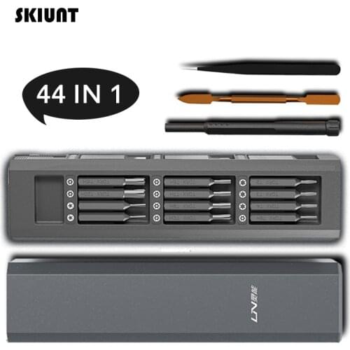 SKIUNT Precision Screwdriver Set 44 In 1 Magnetic Hex Screw Driver Bits Kit Household Multifunction Repair Watch Laptop Tools