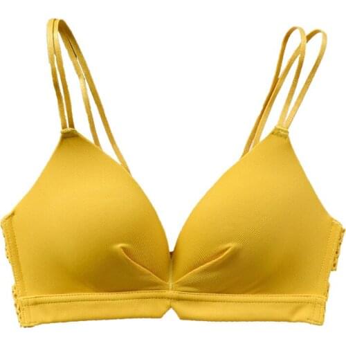 Unrimmed Small Breast for Women, Closed and Adjustable Breast Top Bra, French Thin Bra with a Beautiful Back and No Trace