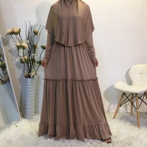 Ramadan Khimar Arab Abaya Burqa Muslim Women Long Dress Robe Hijab Maxi Arab Robe Prayer Garment Islam Clothing Worship Service