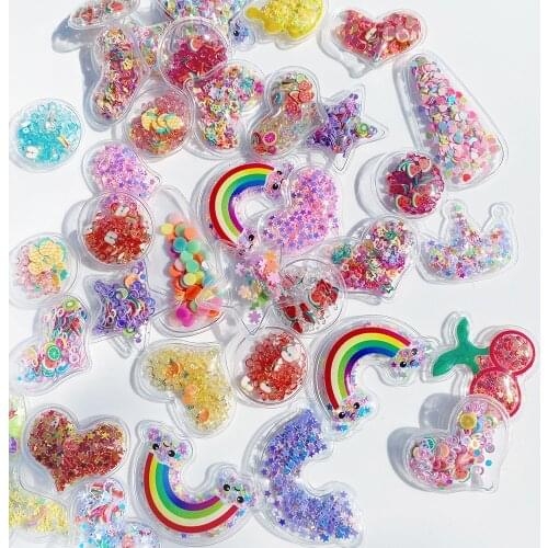 10-20pcs/set Fruit Strawberry Acrylic Shakers (Random pattern) Quicksand For Phone Case Decoration,DIY Hair Bow Decor,1Yc11361