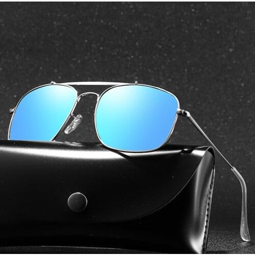 With Case Polaroid Sunglasses Square Vintage Sun Glasses Brand Designer Sunglases Polarized Sunglasses Feminino for Women Men