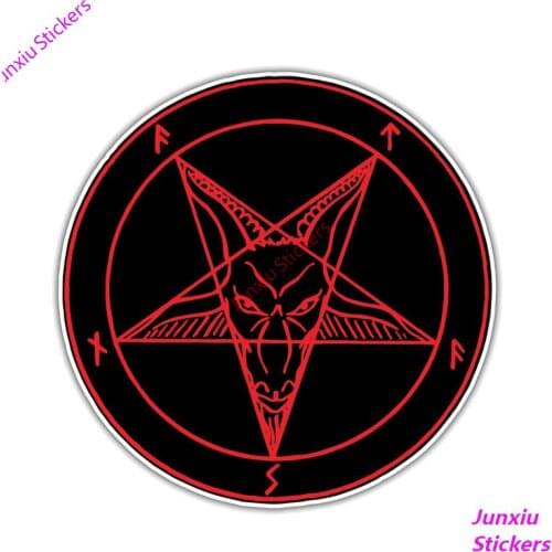 Satan Devil Demon Evil Hell Personalized Reflective Car Sticker Funny Window Trunk Refrigerator SUV Fine Decal Decor PVC12x12cm