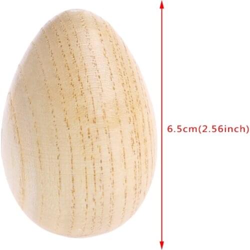 1Pc Wooden Percussion Musical Egg Maracas Shakers Children Kids Toys Fun Gifts C5AF