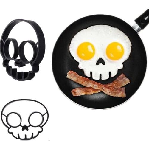 Skeleton Egg Silicone Cartoon Fried Breakfast Omelette Mold Egg Pancake Ring Shaper Cooking Tool Diy Kitchen Accessories Gadget