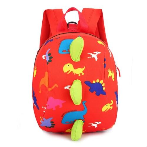 Cute dinosaur kindergarten school bag new hot sale childrens leisure cartoon backpack anti-lost children backpack