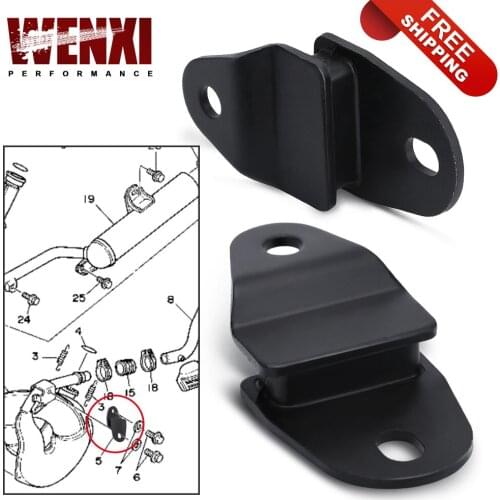 1 Pair Steel Exhaust Muffler Pipe Stay Mount Hanger For 87-06 Yamaha Banshee 350 YFZ350 Heavy Duty Metal Link